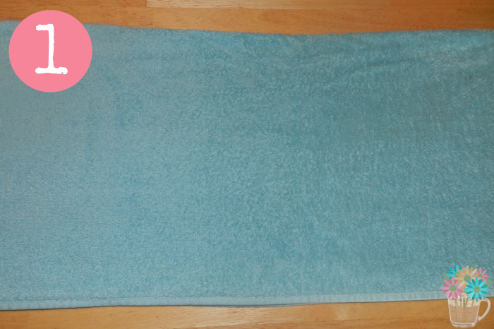 step 1 fold towel